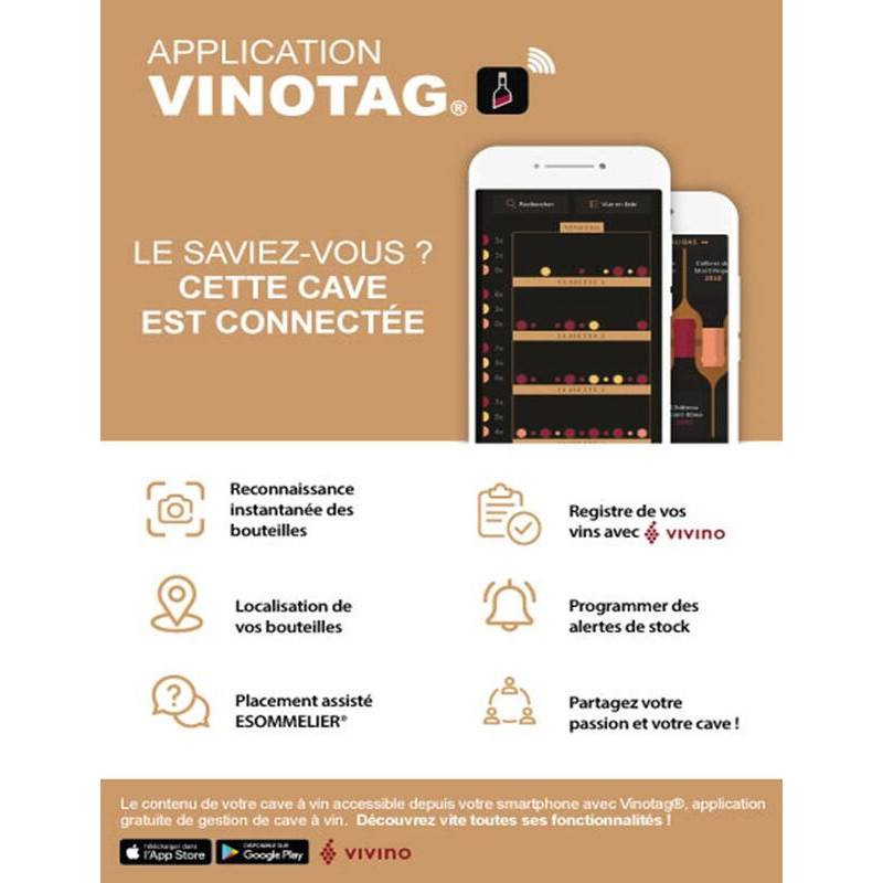 SLS33DZ 33 Bouteilles La Sommelière : Cave à Vin Double Zone - Design Compacte 