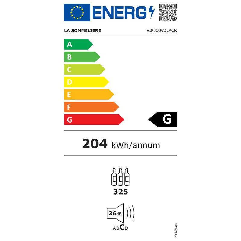 Multizonen Weinkühlschrank La Sommelière VIP330VBLACK - 325 Flaschen - 3 Temperaturzonen