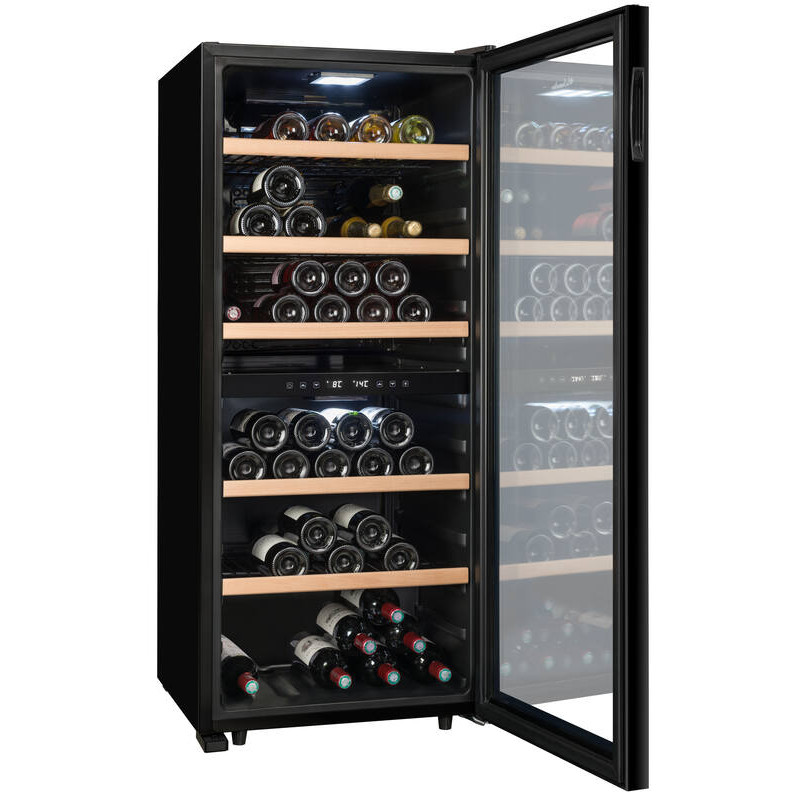 SLS102DZBLACK Double-zone wine cellar 102-bottles - La Sommelière